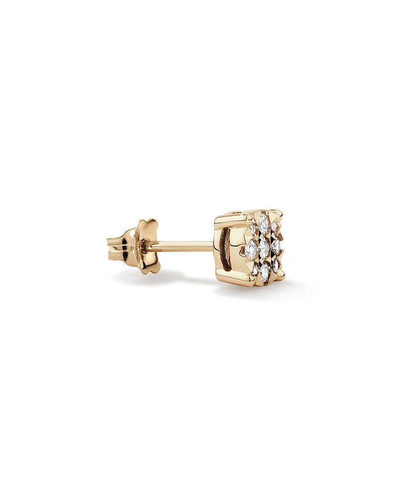 Men’s Stud Earring with 0.12 Carat TW of Diamonds in 10kt Yellow Gold