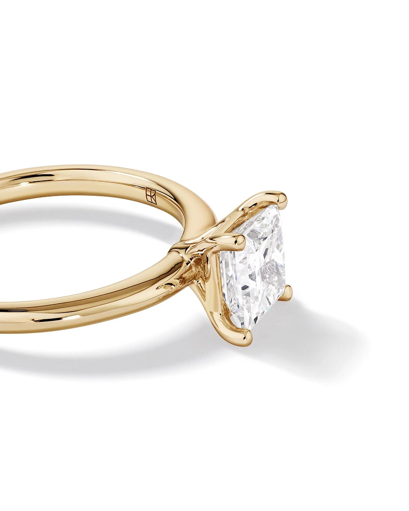 1.25 Carat TW Princess Cut Laboratory-Grown Diamond Solitaire Engagement Ring In 14kt White Gold