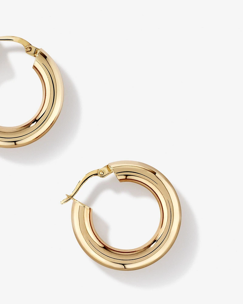 15mm Hoop Earrings in 10kt Yellow Gold