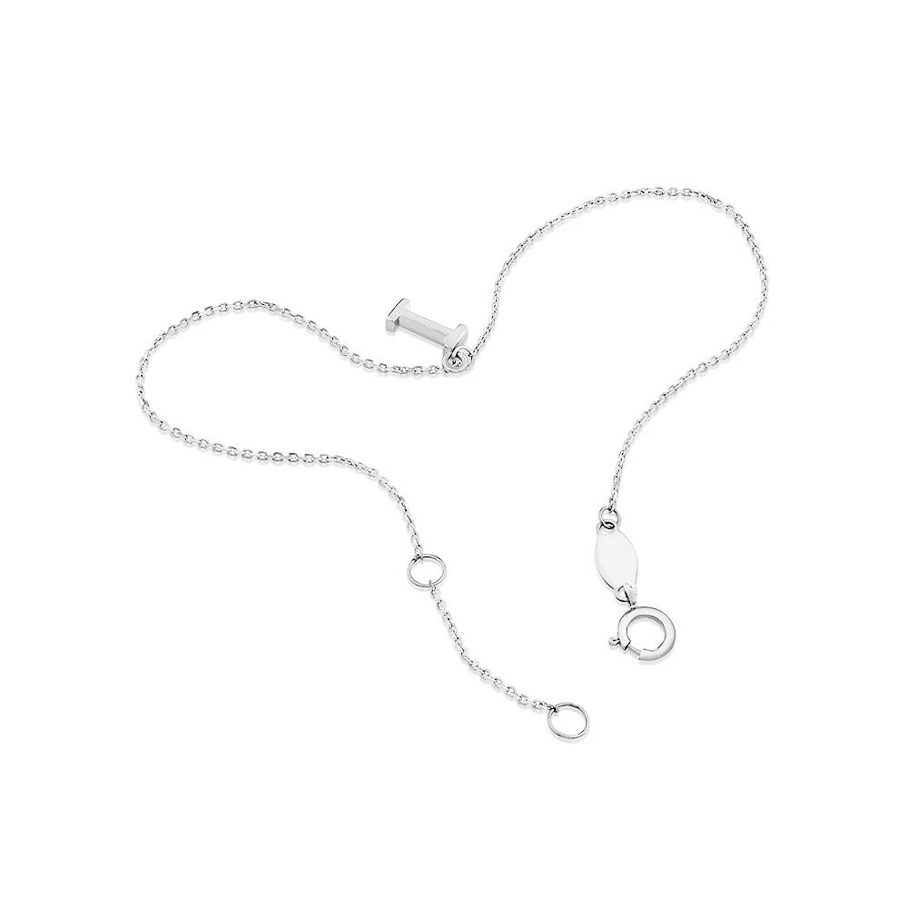 Bracelet à initiale « D » en argent
