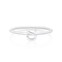 C Initial Ring in Sterling Silver