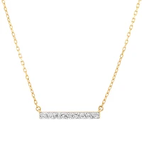 Bar Necklace with 0.10 Carat TW of Diamonds in 10kt Yellow Gold