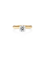 Evermore Certified Solitaire Engagement Ring with 1 Carat TW Diamond in 14kt Yellow/White Gold