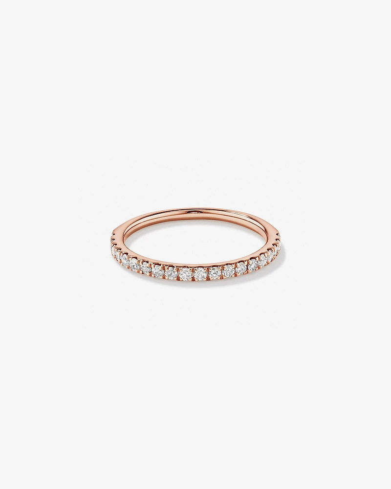 Wedding Band with 0.34 Carat TW of Diamonds in 14kt Rose Gold