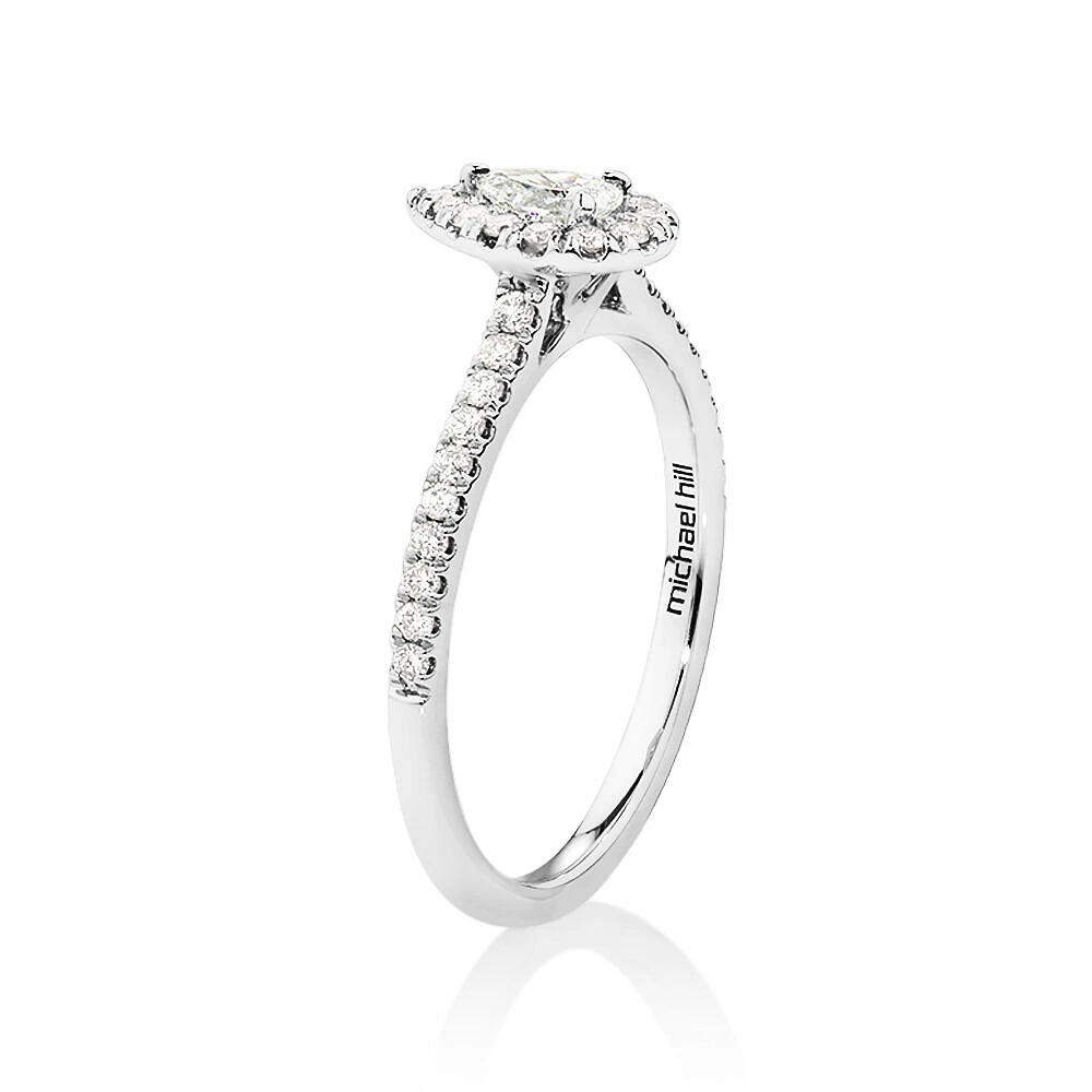 Ring with 0.50 Carat TW of Diamonds in 14kt White Gold