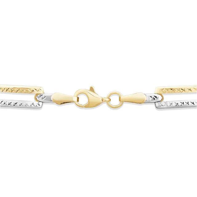 Michael Hill 19cm (7.5) 5mm-5.5mm Width Bracelet in 10kt Yellow, White &  Rose Gold