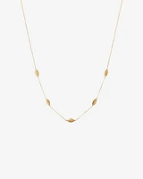 Marquise Station Necklace in 10kt Yellow Gold