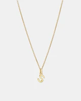 O Initial Pendant in 10kt Yellow Gold