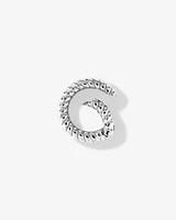 Twisted Circle Pendant Connector in Sterling Silver