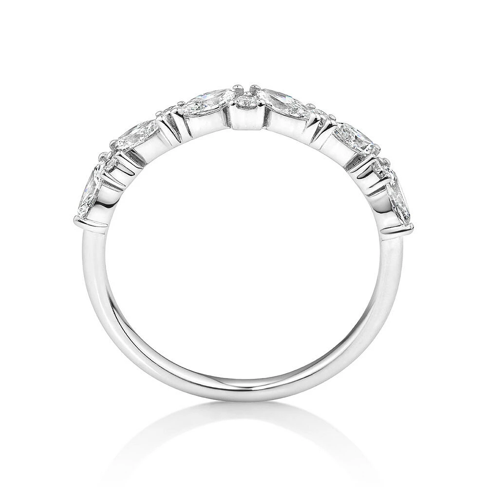 Wedding Ring with 0.56 Carat TW Diamonds in 14kt White Gold