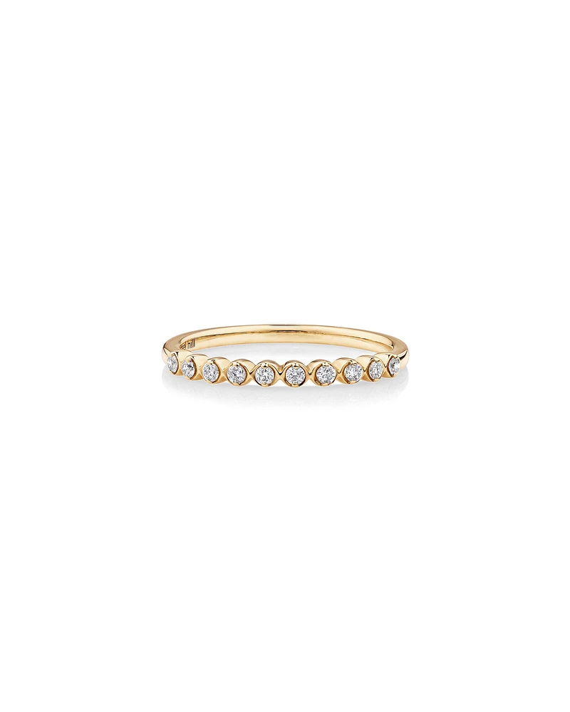 Wedding Ring with 0.15 Carat TW Diamonds in 14kt Yellow Gold