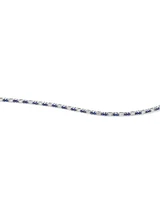 Sapphire & Diamond Dot Dash Tennis Bracelet with 0.62 Carat TW in 10kt White Gold