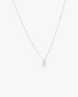 A' Initial necklace with 0.10 Carat TW of Diamonds in 10kt White Gold