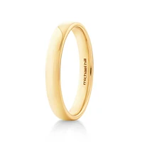 Half Round Wedding Band 10kt Yellow Gold