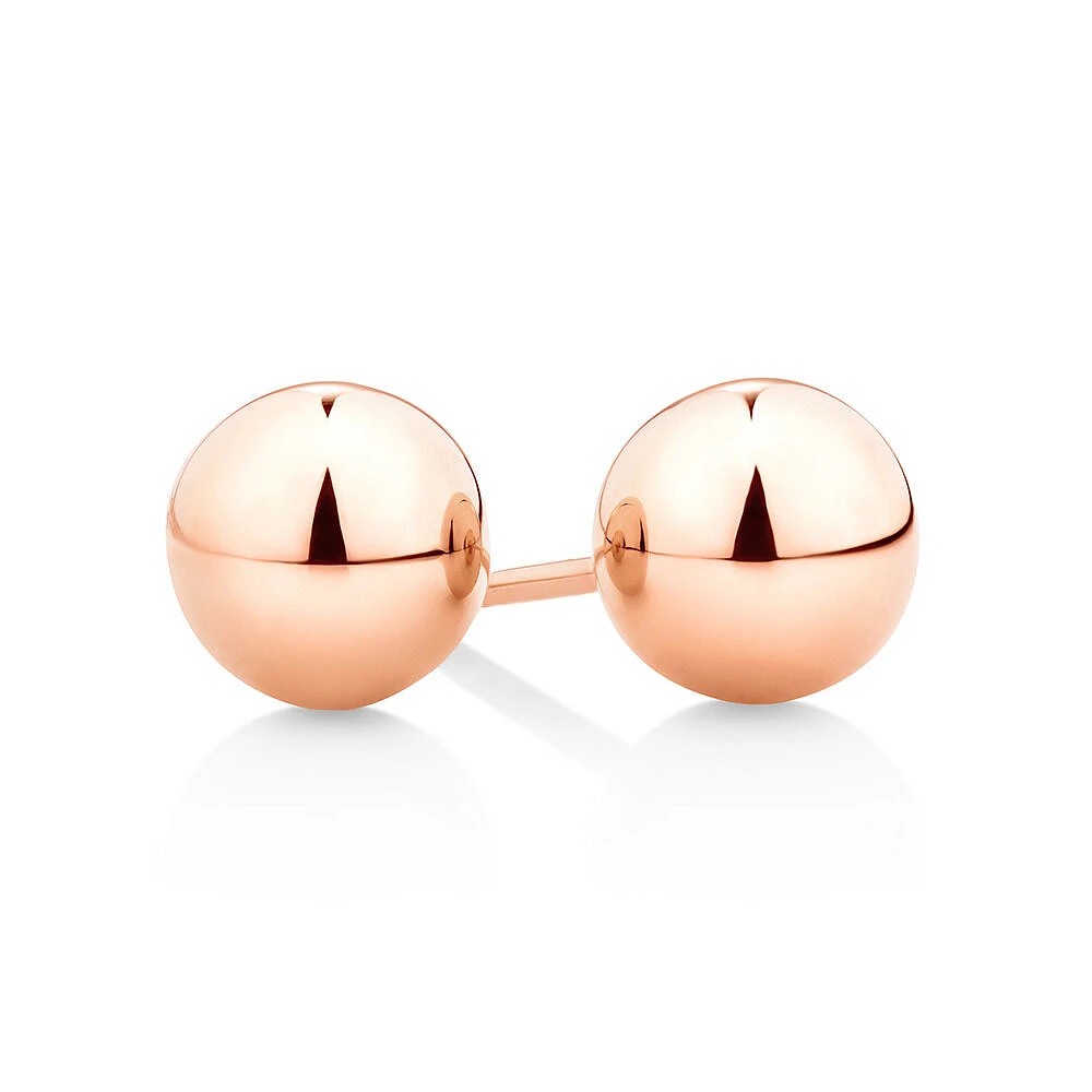 7mm Ball Stud Earrings in 10kt Yellow Gold