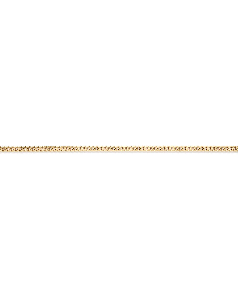 55cm (22") 6.3mm Width Solid Concave Bevelled Curb Chain in 10kt Yellow Gold