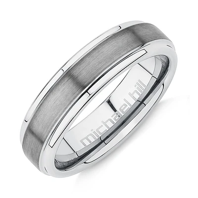 Men's Ring in Grey Sapphire Tungsten