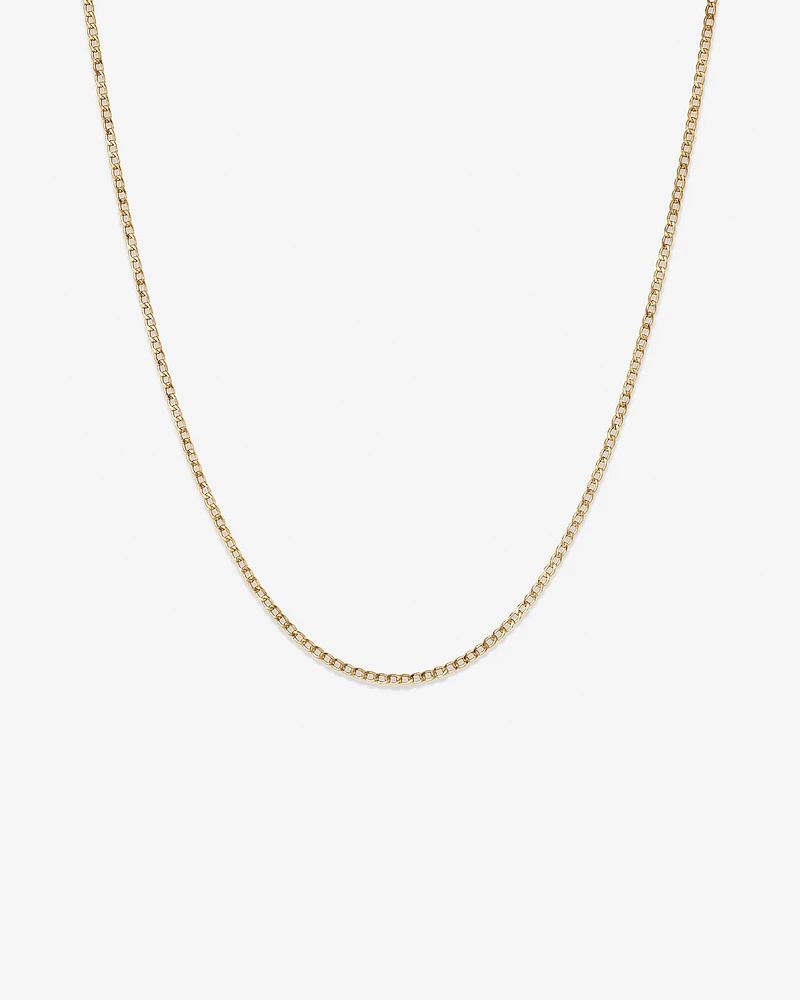 45cm (18") Hollow Curb Chain in 10kt Yellow Gold