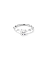 Solitaire Engagement Ring with Carat TW of Laboratory-Grown Diamond in 18kt White Gold