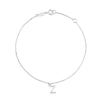 19cm (7.5") N Initial Bracelet in Sterling Silver