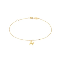 19cm (7.5") C Initial Bracelet in 10kt Yellow Gold