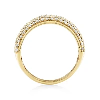 Pave Ring with 1.50 Carat TW of Diamonds in 10kt Yellow Gold