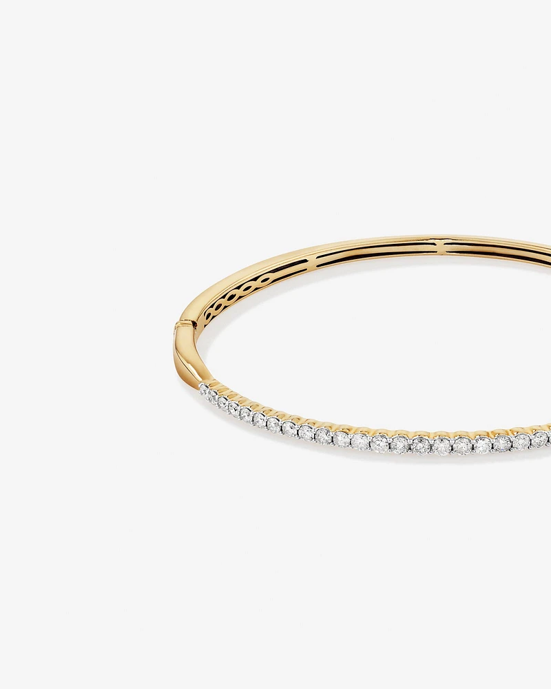 Bangle With 1 Carat TW Of Diamonds In 10kt Yellow Gold