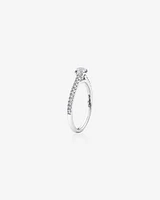 Bague de fiançailles en or blanc 14 K avec diamants totalisant 0,50 ct