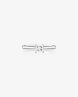 Evermore Certified Solitaire Engagement Ring with a 0.50 Carat TW Princess Cut Diamond in 14kt White Gold