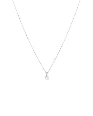 0.25 Carat TW Diamond Solitaire Pendant in 18kt Gold