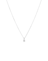 0.25 Carat TW Diamond Solitaire Pendant in 18kt Gold