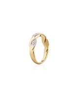 Twist Ring with 1/5 Carat TW of Diamonds in 10kt Yellow Gold