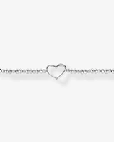 Bracelet en argent sterling avec cœur de 23 cm