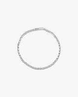 Bracelet de tennis en diamants baguette de 3,37 carats TW en or blanc 14 ct