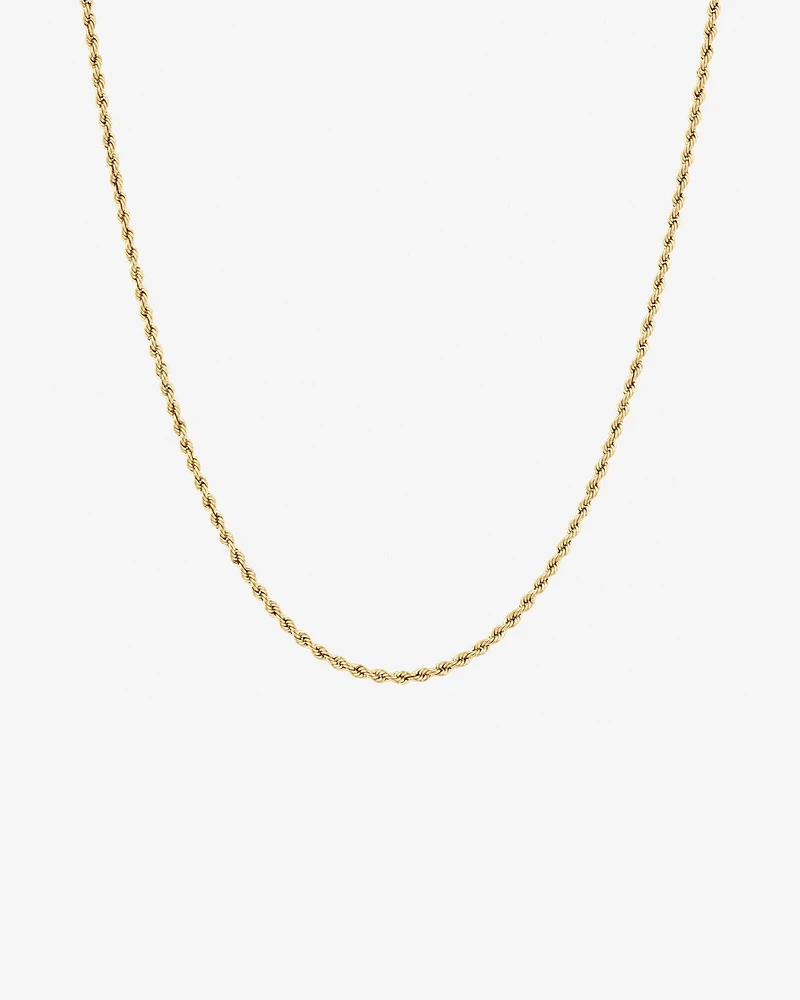 45cm (18") 2.5mm Rope Chain in 10kt Yellow Gold