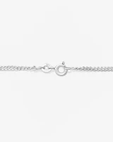 55cm (22") 1.5mm-2mm Width Curb Chain in Sterling Silver