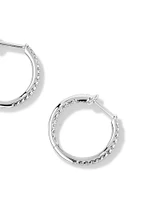 Hoop Earrings With 0.25 Carat TW Of Diamonds in 10kt White Gold