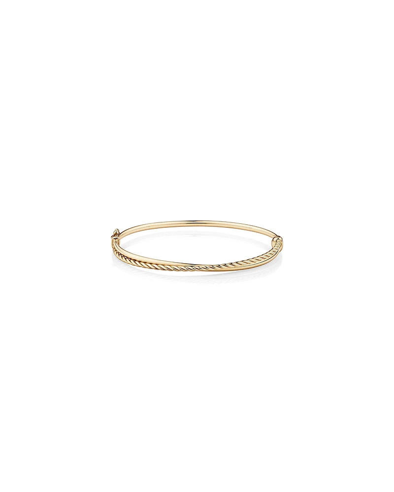 65mm Double Twist Bangle in 10kt Yellow Gold