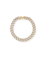 2.00 Carat TW Diamond Set Cuban Link Bracelet in 10kt Yellow and White Gold