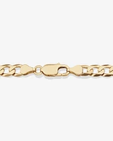 60cm (24") 6.5mm-7mm Width Solid Curb Chain in 10kt Yellow Gold