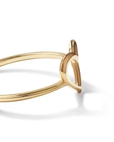 Open Heart Ring 10kt Yellow Gold