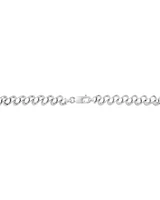 9.5mm Wide Hollow San Marco Chain Necklace in Sterling Silver