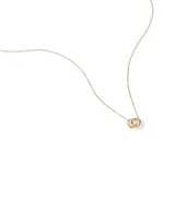 45cm (18”) Double Circle Necklace in 10kt Yellow Gold