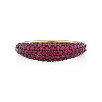 Ring with Ruby in 10kt Yellow Gold