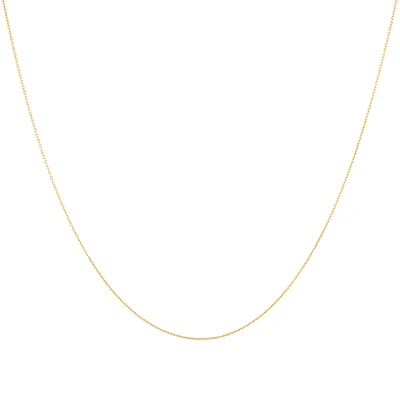 45cm (18") 0.8mm Cable Chain in 10kt Yellow Gold