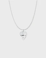 INXS Tim Farriss Engraved Guitar Pick Pendant with Chain in Recycled Sterling Silver