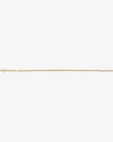 19cm (7.5") 2mm Hollow Paperclip Bracelet in 10kt Yellow Gold