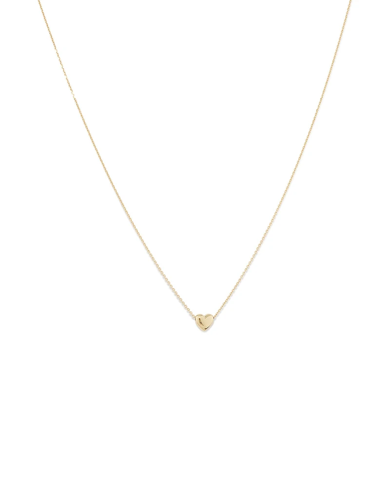 Heart Slider Necklace in 10kt Yellow Gold