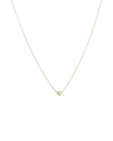 Heart Slider Necklace in 10kt Yellow Gold