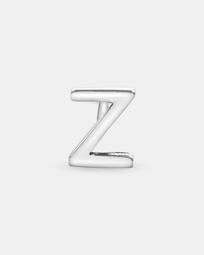 E Initial Single Stud Earring in Sterling Silver